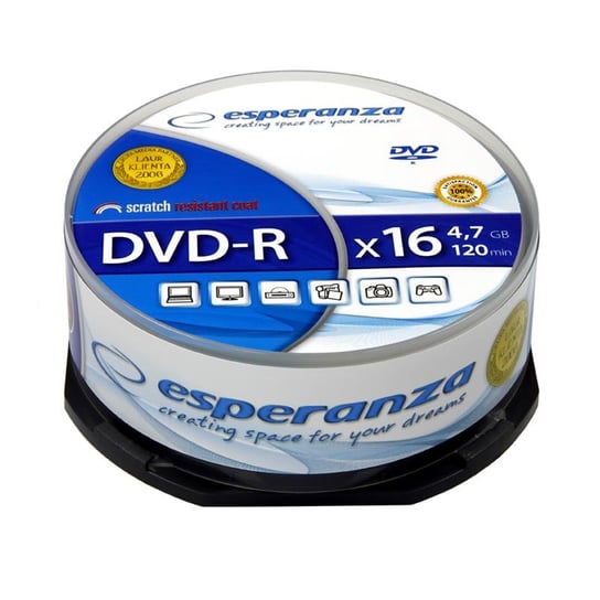 Płyty DVD-R ESPERANZA 1110, 4.7 GB, 16x, 25 szt. Esperanza