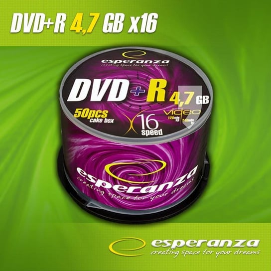 Płyty DVD+R ESPERANZA 1115, 4.7 GB, 16x, 50 szt. Esperanza