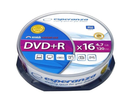 Płyty DVD+R ESPERANZA 1117, 4.7 GB, 16x, 10 szt. Esperanza