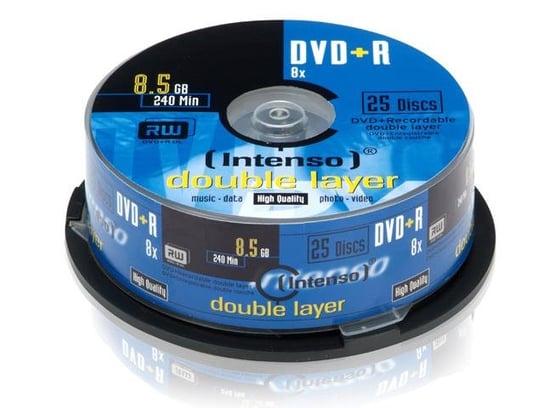 Płyty DVD+R INTENSO 4311144, 8.5 GB, 8x, 25 szt. Intenso