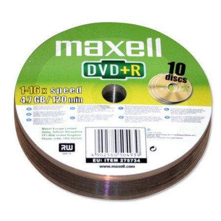 Płyty DVD+R MAXELL, 4.7 GB, 16x, 10 szt. Maxell