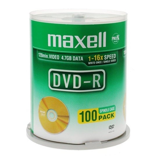 Płyty DVD-R MAXELL, 4.7 GB, 16x, 100 szt. Maxell