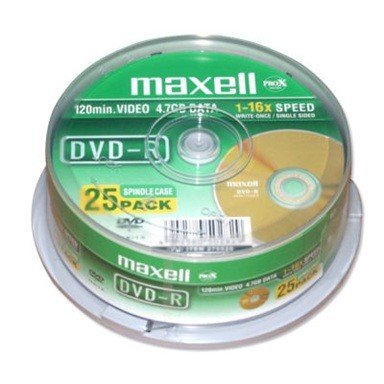 Płyty DVD-R MAXELL, 4.7 GB, 16x, 25 szt. Maxell