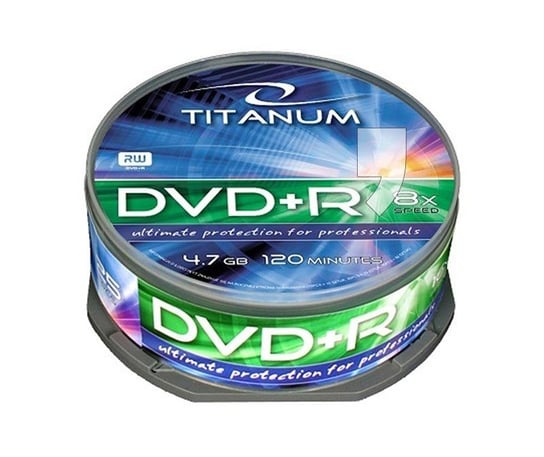 Płyty DVD+R TITANUM 1077, 4.7 GB, 8x, 25 szt. Titanum