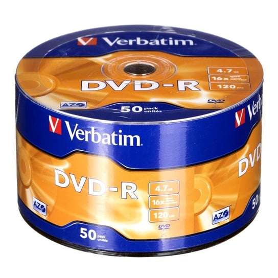 Płyty DVD-R VERBATIM, 4.7 GB, 16x, 50 szt. Verbatim