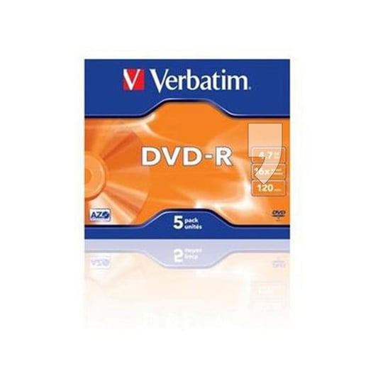 Płyty DVD-R VERBATIM Matt Silver, 4.7 GB, 16x, 5 szt. Verbatim