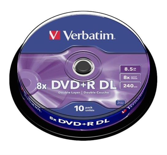 Płyty DVD+R VERBATIM Matt Silver Double Layer, 8.5 GB, 8x, 10 szt. Verbatim