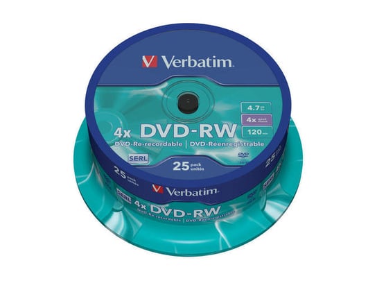 Płyty DVD-RW VERBATIM, 4.7 GB, 4x, 25 szt. Verbatim
