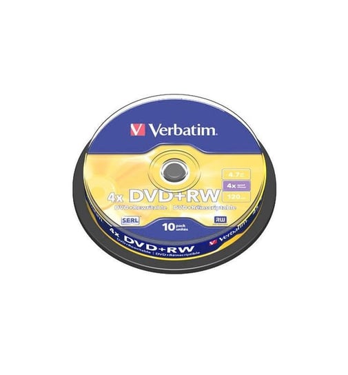 Płyty DVD+RW VERBATIM 43488, 4.7 GB, 4x, 10 szt. Verbatim
