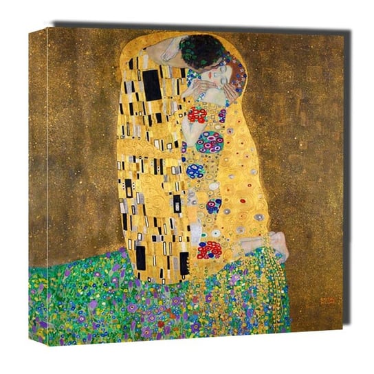 Pocałunek, Gustav Klimt - Obraz Na Płótnie 40X40 Cm Galeria Plakatu