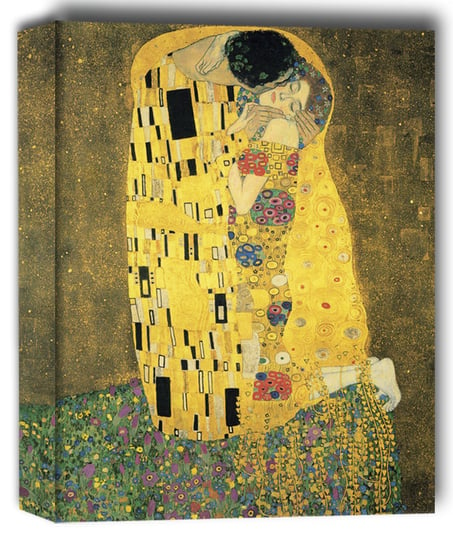 Pocałunek, Gustav Klimt - obraz na płótnie 60x90 cm Galeria Plakatu