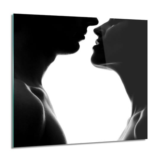 Pocałunek para foto na szkle ścienne 60x60 cm ArtPrintCave