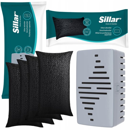 Pochłanicz zapachów do lodówki i toalety Sillar + 4x wymienny wkład Sillar