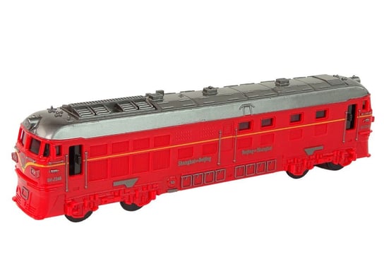 Pociąg Dla Dzieci Kolejka Światła Dźwięki Czerwony Lean Toys