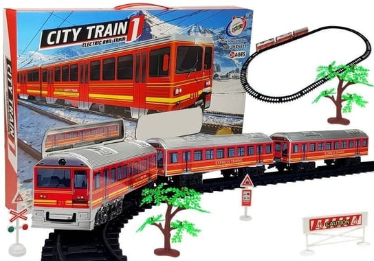 Pociąg Kolejka Tory Na Baterie 28 Elementów Lean Toys