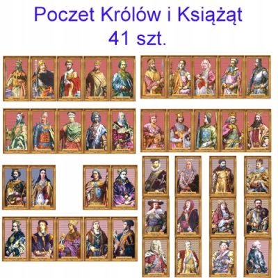Poczet królów i książąt 41 szt. w antyramie A4 PHU Lewandowski