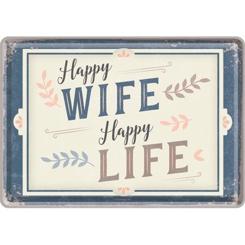 Pocztówka 14x10 cm Happy Wife Happ Nostalgic-Art Merchandising