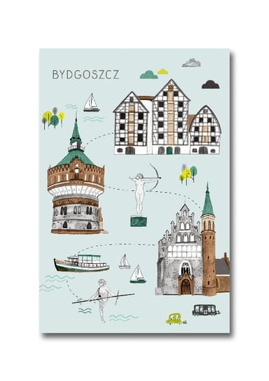 Pocztówka Bydgoszcz Trasa Spacerowa Love Poland Design