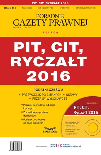 Podatki 2016/04 PIT, CIT, ryczałt Opracowanie zbiorowe