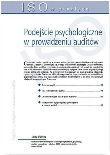 Podejście psychologiczne w prowadzeniu auditów Ochyra Irena