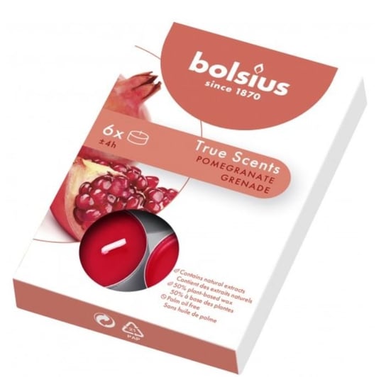 Podgrzewacze zapachowe BOLSIUS True Scents 4H 6szt. GRANAT Bolsius