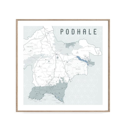 Podhale Tatry Plakat Górski 40X40Cm Mapsbyp