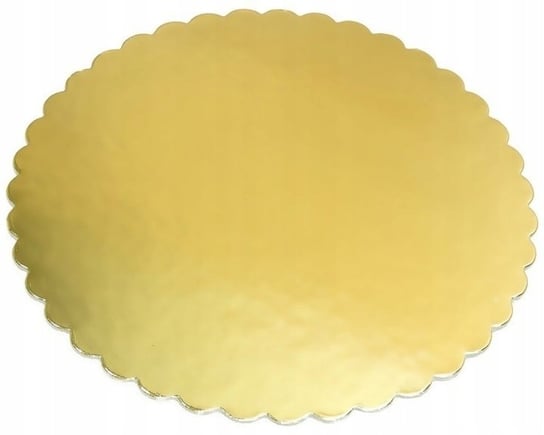 Podkład pod tort 32 cm gruby złoty fala podkładka pod tort ciasto 2000g Elhandel