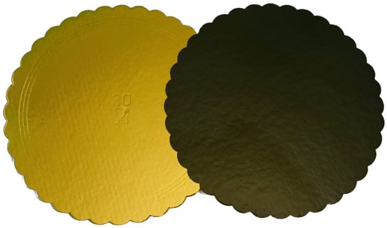 Podkład pod tort karbowany złoto-czarny 30 cm Inna marka