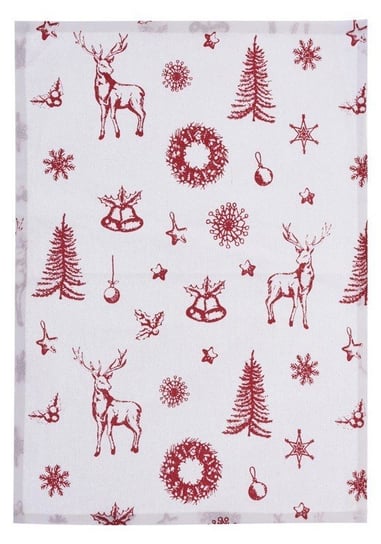 Podkładka bawełniana MIA HOME Christmas, czerwono-biała, 48 cm Springos