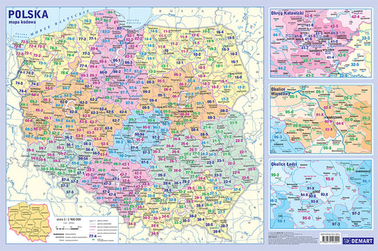 Podkładka edukacyjna, Mapa adminitracyjna Polski Demart