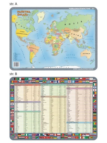 Podkładka edukacyjna - mapy Polski i świata 061 VISUAL System