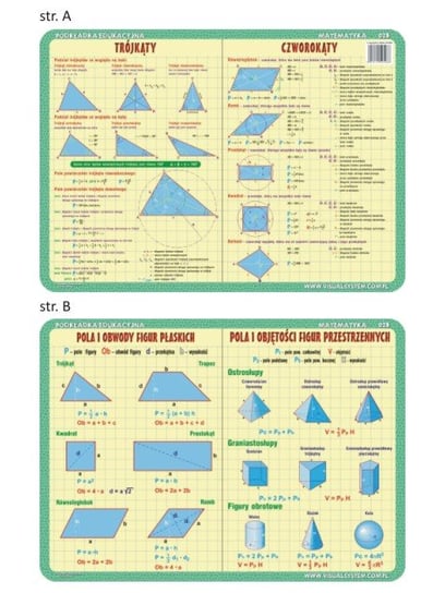 Podkładka edukacyjna - matematyka 028 VISUAL System