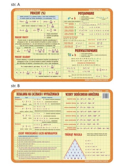 Podkładka edukacyjna - matematyka 031 VISUAL System