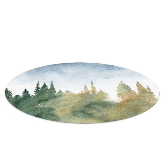 Podkładka Leśny Krajobraz Akwarela fi100 cm Coloray