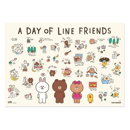 Podkładka LINE FRIENDS Line Friends, 49,5x34,5 cm Line Friends
