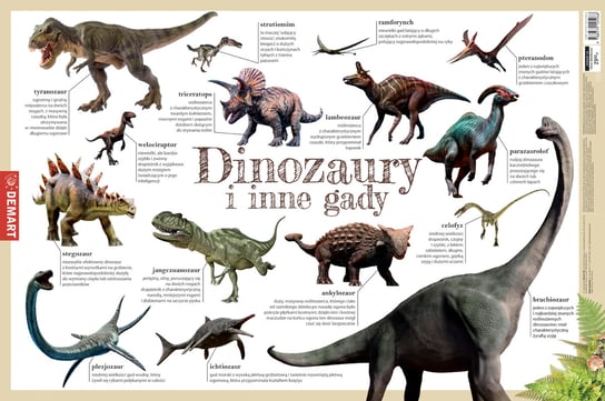 Podkładka na biurko, Dinozaury i inne gady Demart