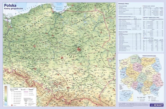 Podkładka na biurko, mapa Polski Demart