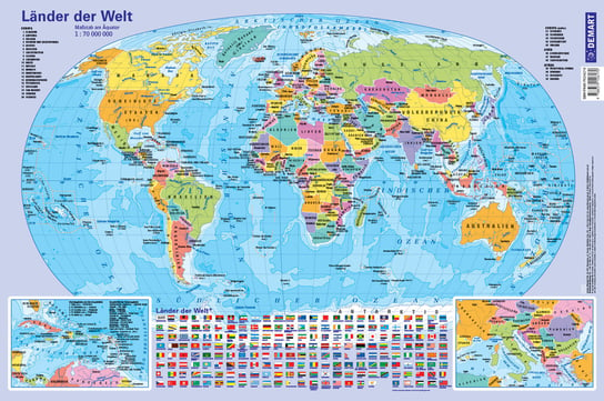Podkładka Na Biurko Mapa Świat Polityczna/Länder Der Welt Schreibtischunterlage Demart PAP