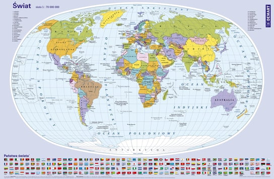 Podkładka na biurko Mapa świata Demart