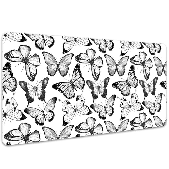 Podkładka na biurko Motyl czarno-biały 100x50 cm, Dywanomat Dywanomat