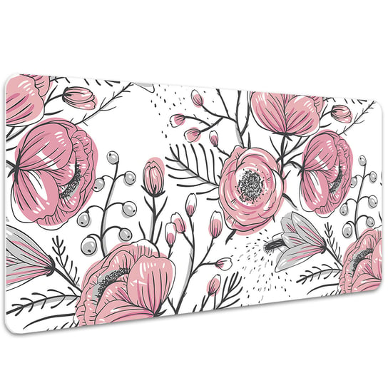 Podkładka na biurko Rysowane kolorowe róże 100x50 cm Coloray