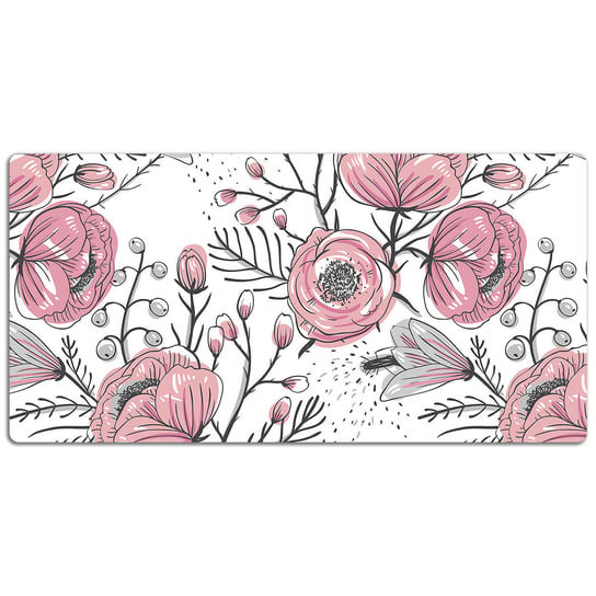 Podkładka na biurko Rysowane kolorowe róże 120x60 cm Coloray
