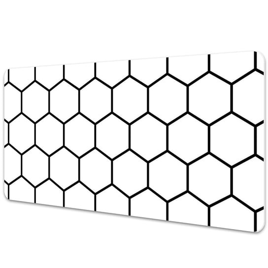 Podkładka na całe biurko Biało-czarne hexagony 90x45 cm Coloray