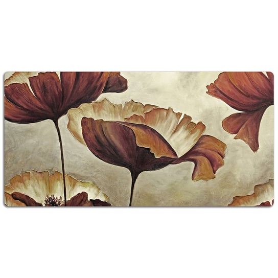 Podkładka na całe biurko Duże kwiaty maku 120x60 cm Coloray