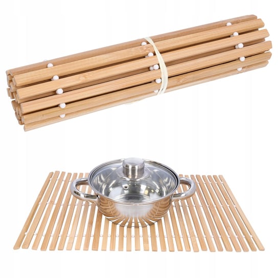 Podkładka na stół pod talerz mata stołowa 30x45 cm ochronna bambusowa Inna marka