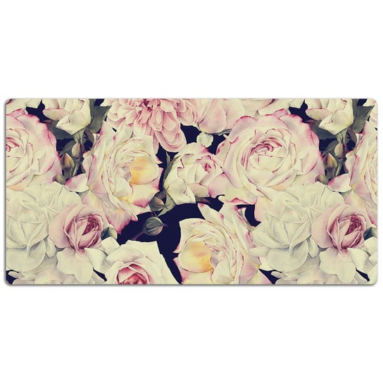 Podkładka ochronna na biurko Białe Róże 120x60 cm, Dywanomat Dywanomat