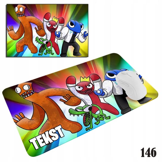 PODKŁADKA POD MYSZKĘ MYSZ WZORY DO WYBORU - RAINBOW FRIENDS 20x24cm WORLD CASE