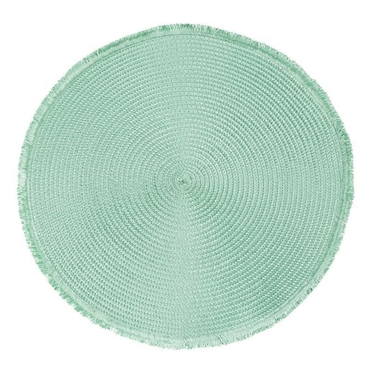 Podkładka z frędzlami EUROFIRANY Niki, okrągła, zielony, 38 cm Eurofirany