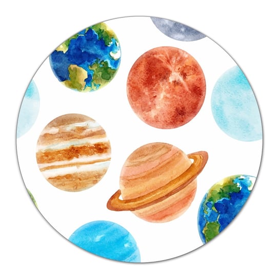 Podkładka ze szkła kuchenna Kolorowe planety fi40, Coloray Coloray