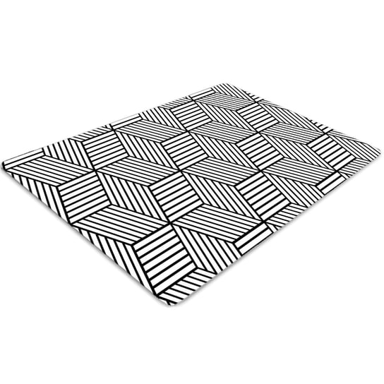 Podłogowa mata pod fotel Geometryczna iluzja Dywanomat